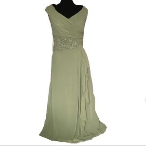 Cameron Blake Dark Sage Gown